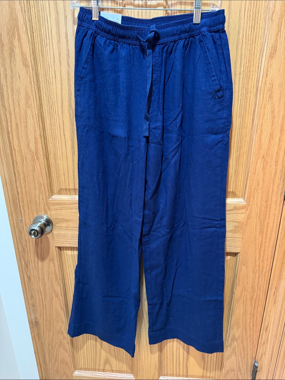 Briggs New York women’s Dark Navy Elastic-Waist Casual Pant